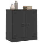 vidaXL Buffet noir 67x39x73 cm acier