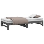 vidaXL Lit coulissant sans matelas gris 2x(90x200) cm