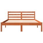 vidaXL Cadre de lit sans matelas cire marron 140x190cm bois pin massif