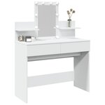 vidaXL Coiffeuse avec LED blanc 100x40x130 cm