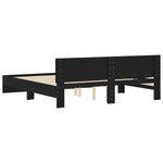 vidaXL Cadre de lit sans matelas noir 200x200 cm