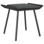 vidaXL Ensemble de 4 canapés de jardin avec coussins en poly rotin noir