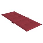 vidaXL Coussins de chaise de jardin à dossier haut lot de 6 bordeaux