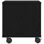 vidaXL Support d'imprimante avec roues chêne noir 41x32x34 5 cm