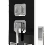 vidaXL Panneau de douche Verre 18x45 5x130 cm Noir