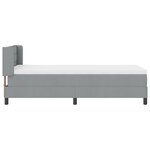 Lit à ressorts gris clair vidaXL avec matelas 90x190 cm en tissu
