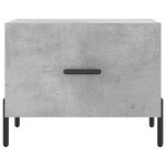 vidaXL Table basse gris béton 50x50x40 cm bois d'ingénierie