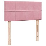 vidaXL Sommier à lattes de lit et matelas Rose 80x200 cm Velours