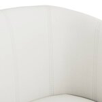 vidaXL Fauteuil cabriolet blanc similicuir