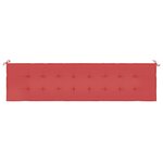 vidaXL Coussin de banc de jardin rouge 200x50x4 cm tissu oxford