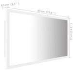 vidaXL Miroir à LED de salle de bain Blanc 80x8 5x37 cm Acrylique