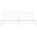 vidaXL Cadre de lit métal sans matelas et tête de lit blanc 193x203 cm