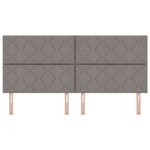 Tête de lit LED vidaXL design blocs de diamant taupe 200 cm tissu