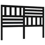 vidaXL Tête de lit Noir 146x4x100 cm Bois massif de pin