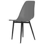 vidaXL Chaises à manger lot de 4 gris PP
