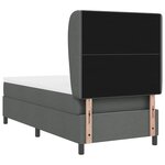 VidaXL Cadre de Lit avec Matelas Gris Foncé 80x200 cm Tissu