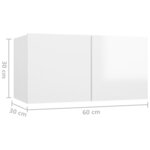 vidaXL Ensemble de meubles TV 6 Pièces Blanc brillant Bois d'ingénierie