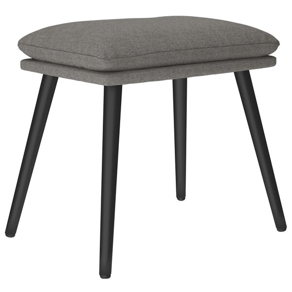 vidaXL Repose-pied Gris clair 45x29 5x35 cm Tissu