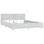 vidaXL Cadre de lit sans matelas Gris Rotin naturel 180x200 cm