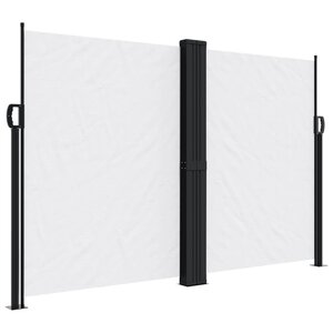 vidaXL Auvent latéral rétractable blanc 160x1000 cm