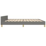 vidaXL Cadre de lit avec tête de lit Gris foncé 200x200 cm Tissu