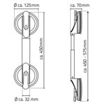 RIDDER Barre d'appui télescopique à ventouse 12 cm 100 kg A0150301
