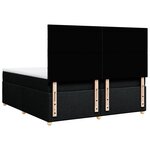 vidaXL Sommier à lattes de lit avec matelas Noir 200x200 cm Tissu