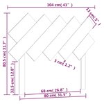 vidaXL Tête de lit 104x3x80 5 cm Bois massif de pin