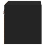 vidaXL Meubles TV muraux avec lumières LED 2 Pièces noir 30x28 5x30 cm
