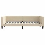 vidaXL Lit de jour avec lit gigogne crème 90x200 cm tissu