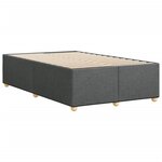 vidaXL Cadre de lit gris foncé 120x190 cm tissu