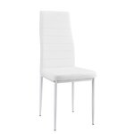 Lot de 2 chaises de salle à manger sièges empilables synthétique 96 cm blanc 03_0005742