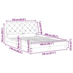 vidaXL Cadre de lit sans matelas vert foncé 140x200 cm velours