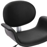 vidaXL Chaises pivotantes à manger lot de 2 noir similicuir