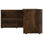 vidaXL Bureau d'angle Chêne fumé Bois d'ingénierie