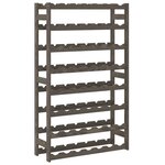 vidaXL Casier à bouteilles pour 56 bouteilles gris bois pin solide