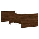 vidaXL Cadre de lit avec tiroirs chêne marron 100x200 cm