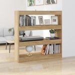 vidaXL Bibliothèque/Séparateur de pièce chêne sonoma 100x30x103 cm