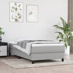 vidaXL Cadre de lit sans matelas gris clair 100x200 cm tissu