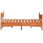 vidaXL Cadre de lit sans matelas cire marron 150x200cm bois pin massif
