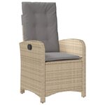 vidaXL Ensemble à manger de jardin coussins 7 Pièces mélange beige rotin