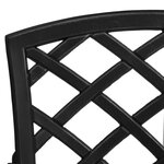 Ensemble de bistro jardin meuble extérieur terrasse 5 pièces aluminium coulé noir 02_0013537