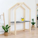 Bureau enfant cabane STOLLY naturel et gris