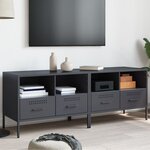 vidaXL Meubles TV 2 Pièces anthracite 68x39x50 5 cm acier laminé à froid