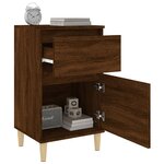 vidaXL Table de chevet chêne marron 40x35x70 cm