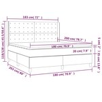 vidaXL Sommier à lattes de lit matelas et LED Noir 180x200 cm Tissu