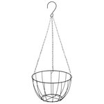 vidaXL Supports de panier suspendu avec jardinières 4 Pièces noir acier