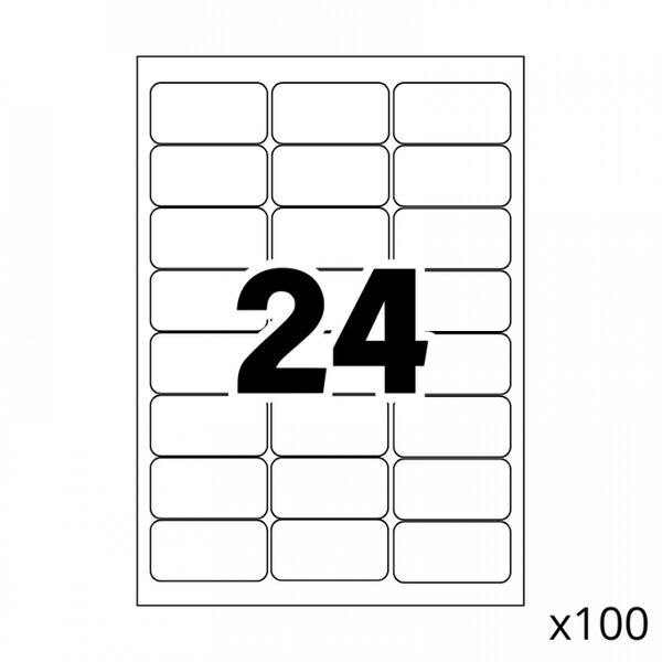 2400 étiquettes Timbres / 100 pages de 24 étiquettes