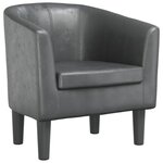 vidaXL Fauteuil cabriolet gris similicuir