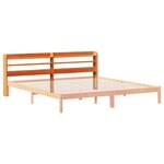 vidaXL Tête de lit avec étagères marron cire 200 cm bois massif de pin